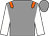 Grey body, orange epaulettes, white arms, grey cap