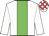 White body, green stripe, white arms, white cap, red checked