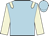 light blue, beige epaulettes, beige sleeves