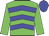 green, blue chevrons, green sleeves, blue cap