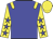 Big-blue body, yellow epaulettes, yellow arms, big-blue stars, yellow cap
