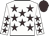White body, brown stars, white arms, brown stars, brown cap