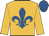 Old gold, royal blue fleur de lys and cap