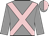 grey, pink cross belts, halved cap