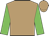 light brown, green sleeves