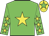 green, yellow star, yellow stars on sleeves, green star on yellow cap
