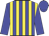 Blue and yellow stripes, blue sleeves and cap