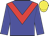 Big-blue body, red chevron, big-blue arms, yellow cap
