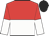 Red and white halved horizontally, halved sleeves, black cap