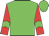 Green body, red arms, green chevron, green cap