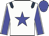 White, blue star, dark blue epaulets, blue sleeves, white seams, blue cap