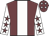 Garnet body, white stripe, white arms, garnet stars, garnet cap, white stars
