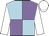 Light blue and mauve (quartered), white sleeves and cap