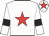 White body, red star, white arms, black armlets, white cap, red star