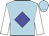 light blue, blue diamond, white arms, light blue cap