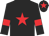 Black body, red star, black arms, red armlets, black cap, red star