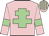 Pink Body,light Green Cross Of Lorraine, Pink sleeves, light Green Armlets, striped cap