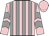 Pink and grey stripes, chevrons on sleeves, pink cap