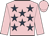 Pink, dark blue stars, pink sleeves & cap