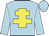 light blue, yellow cross of lorraine