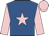 Royal blue, pink star, pink sleeves and cap