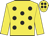 Yellow, black spots, yellow sleeves, yellow cap, black spots