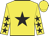 Yellow body, black star, yellow arms, black stars, yellow cap