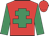 Red, emerald green cross of lorraine and sleeves