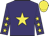 Purple, yellow star, yellow stars on sleeves, yellow cap
