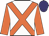 White body, orange cross sashes, orange arms, purple cap