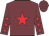 Garnet body, red star, garnet arms, red stars, garnet cap, red stars