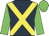 dark blue, yellow cross sashes, green arms, green cap