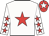White body, red star, white arms, red stars, red cap, white star