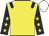 Yellow body, black epaulettes, black arms, yellow stars, white cap