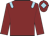 Maroon, light blue epaulets, maroon arms, maroon cap, light blue diamond