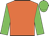 Orange, Green sleeves and cap