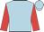 Light blue, red sleeves