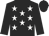 Black, white stars, black sleeves and cap
