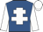 Royal blue, white cross of lorraine & sleeves, white cap
