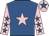 Royal blue, pink star, pink sleeves, royal blue stars, pink cap, royal blue star
