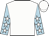 White, light blue sleeves, white stars
