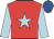 RED, LIGHT BLUE star and sleeves, ROYAL BLUE cap