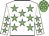 White body, green stars, white arms, green stars, green cap, white stars