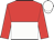 Red and white halved horizontally, red sleeves, white cap
