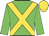 Green, Gold cross-belts, Green sleeves, Gold cap