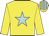 Yellow, light blue star, striped cap