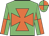 Jade, orange maltese cross, quartered sleeves and cap