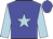 Blue, light blue star, light blue sleeves, blue cap