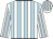 white and light blue striped