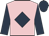 Pink, dark blue diamond, sleeves and cap